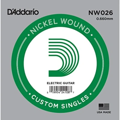 Obrázek D&#039;Addario NW026 niklový jednotlivý struna pro kytary 0,066 cm (0,026 palců)