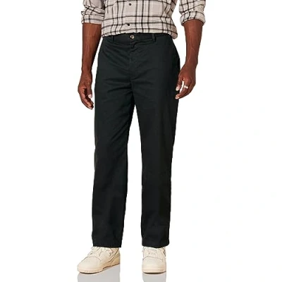 Obrázek Amazon Essentials Herren Knitterfreie Flatfront Chinohose mit klassischer Schnitt (erhältlich in Big &amp; Tall), Schwarz, 36W / 36L