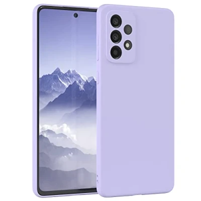 Obrázek EAZY Case Silikonové pouzdro pro Samsung Galaxy A73 5G Silikon Lila Měkké nárazuvzdorné na mobil ochranné s ochranou fotoaparátu tenké prémiová ochrana