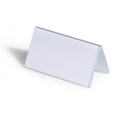 Obrázek Durable Štítek se jménem stolu 52/104 x 100 mm, transparentní s bílou papírovou vložkou, 25 kusů, 805119