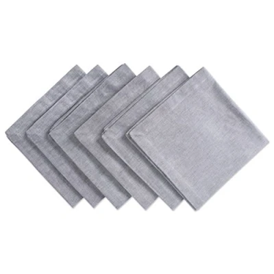 Obrázek DII Chambray kuchyňský ubrus ze 100% bavlny, ubrousek, šedý, 6 kusů