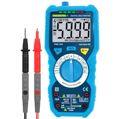 Obrázek Pancontrol PAN 186 Digitální multimetr 1000V CAT III True RMS měřicí přístroj proudu, měřič napětí, teploty, měření frekvence