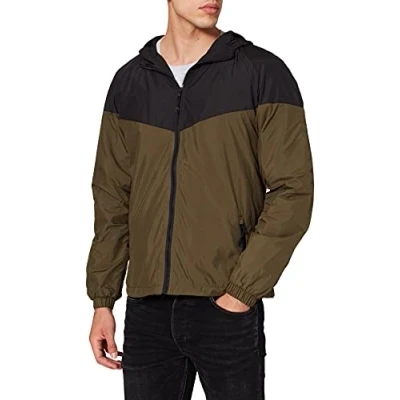 Obrázek Urban Classics TONE TECH Větrovka, Muži, Velikost: Large, Black/dark olive