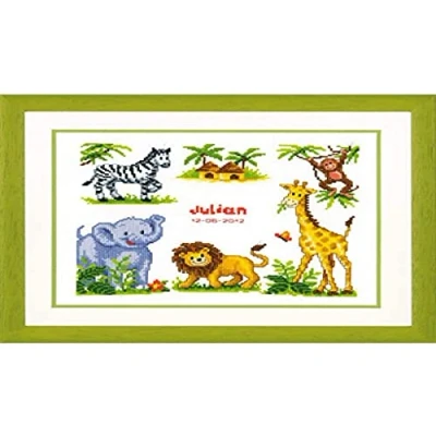 Obrázek Vervaco Safari model počítání s obrázkem křížového stehu, textil, Multi, Large