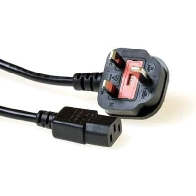 Obrázek ACT Kaltgerätekabel 2.5m (UK Stecker), C13 Kabel, PC Stromkabel, Typ G Stecker auf 3 Pin Schutzkontakt gewinkelt AK5060