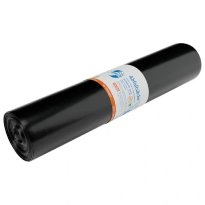 Obrázek DEISS PREMIUM PLUS pytle na odpadky černé 120 litrů, 700 x 1100 mm