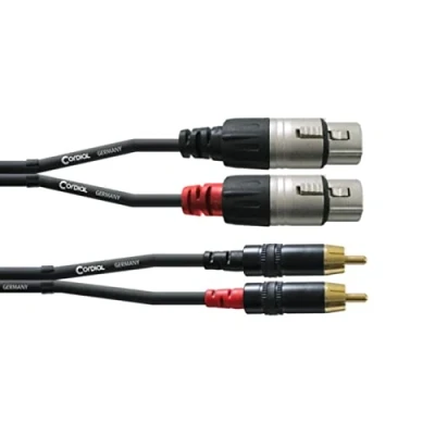 Obrázek CORDIAL kabel AUDIO dvojitý XLR samice/Rca 1,5 m Essentials RCA