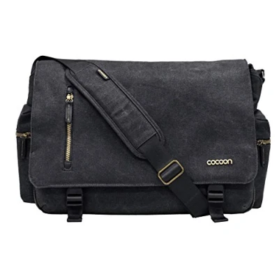 Obrázek Cocoon URBAN ADVENTURE Laptop Messenger Bag mit besonderem Organisationssystem / Praktische Umhängetasche für Laptops Schultertasche Tablet, Wasserabweisend Schwarz 16&quot; Zoll