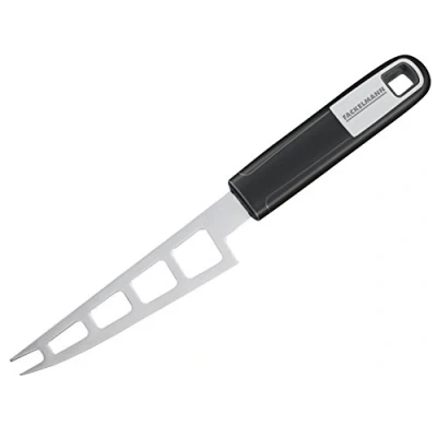 Obrázek FACKELMANN Nůž na sýr Sense, 27 cm, kráječ měkký s protiskluzovou a ergonomickou rukojetí Soft Touch z plastu (barva: stříbrná/černá), množství: 1 kus
