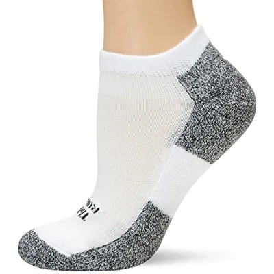 Obrázek Thorlos Damen Thorlo Lite Padded No Show Micro Mini Socken Weiß, Größe L, L