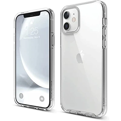Obrázek elago Hybrid Clear Case Kompatibel mit iPhone 12 Mini Hülle (5,4&quot;), Durchsichtig, Robuster PC Rückseite Handyhülle, Flexibel Bumper Schutzhülle (Transparent)