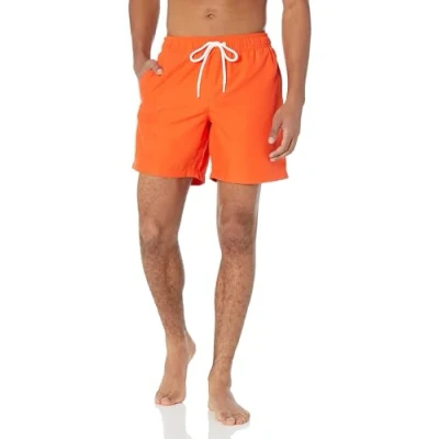 Obrázek Amazon Essentials Herren Badehose, Schnell Trocknend, 18 cm, Orange, L
