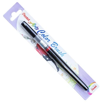 Obrázek Pentel XGFL 101X Colour Brush, jedinečný štětec naplněný akvarelovým inkoustem, černá