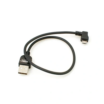 Obrázek System S Micro USB 2. 0 kabel zahnutý 90 stupňů (vlevo/malý) adaptér datový a nabíjecí 30 cm