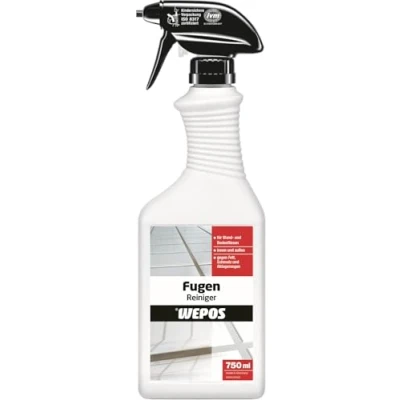 Obrázek Wepos Čistič spár 750 ml na spáry stěnách a podlahových dlaždicích vnitřní venkovní prostory Odstraňuje mastnotu, nečistoty, zbytky čisticích prostředků