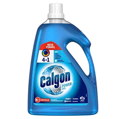 Obrázek Calgon Power Gel 4 v 1 účinný proti vodnímu kameni, nečistotám, zápachu a korozi ochranný změkčovač vody pro pračku 1x 2,15 l