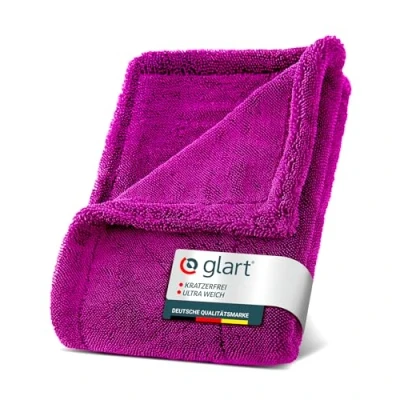 Obrázek Glart Twist utěrka na auto XXL 60 x 40 cm, extra savá z mikrovlákna. Ideální pro sušení bez škrábanců před leštěním a po čištění ráfků. Vhodné motocykly