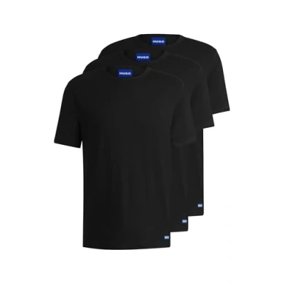 Obrázek HUGO Naolo 3 PACK Jednoduché tričko, Muži, Velikost: Large, Black