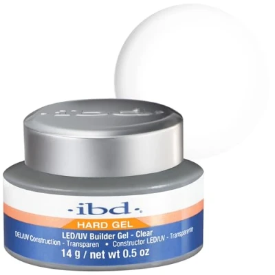 Obrázek IBD Hard gel LED/UV Builder Clear, 1 balení (1 x 14 g) Made in USA prémiový montážní na gelové nehty