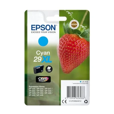 Obrázek Epson Originální 29XL inkoust jahoda, XP 235 332 335 432 435 245 342 345 442 445 247 257 255 352 355 452 455, (cyan)