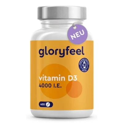 Obrázek Vitamín D3 4000 I.E. 400 tablet (POUZE 1 tableta každé 4 dny) vitamin D vysoká dávka pro kosti a imunitní systém* 100 µg vitaminu více než rok zásoby laboratorně testováno,