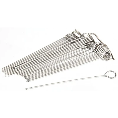 Obrázek FMprofessional Rouladennadeln, hochwertige Rouladenspieße aus Edelstahl, Bratennadeln für die Zubereitung von Rouladen (Farbe: Silber), Menge: 30 Stück