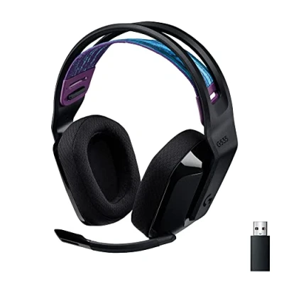 Obrázek Logitech G Bezdrátová herní sluchátka 535 Lightspeed lehká sluchátka, potlačení šumu, stereo, kompatibilní s PC, PS4, PS5, nabíjecí přes USB černá