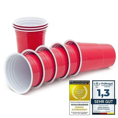 Obrázek 50 opakovaně použitelných kelímků 473 ml; použitelné kelímky na nápoje pohárek (50 kusů)