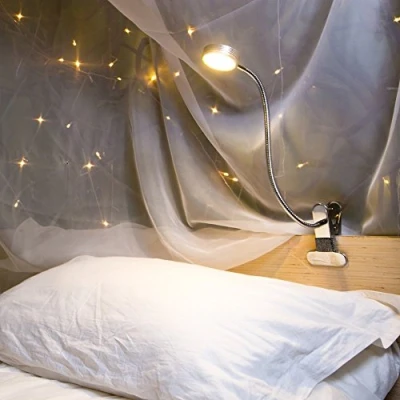Obrázek EYOCEAN Lampička na čtení, LED lampa se skřipem, 360 flexibilní s husím krkem, 3 barevné režimy a 9 stupňů jasu, péče o oči, psací stůl pro kancelářské domácí použití, obsahuje CE