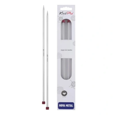 Obrázek KnitPro NOVA kovové jehly bundy 4,0 mm 30 cm, stříbrné