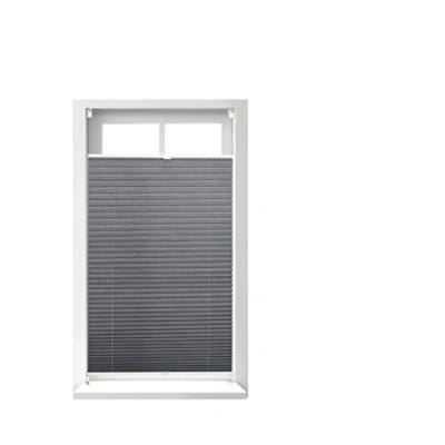 Obrázek Relaxdays Plisé roleta bez vrtání, Klemmfix k lepení, skládací roleta, průsvitná, skladná šedá, Š x V: 80 130 cm