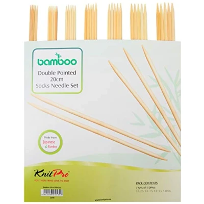 Obrázek KnitPro Sada jehličnanů Bamboo 20 cm, hnědá