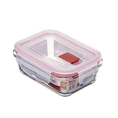 Obrázek Tatay Glas Frischhaltedosen, Airtight, 0.37L von Kapazität, Clip Deckel, BPA frei, Geeignet Mikrowelle, Geschirrspüler, Backofen &amp; Gefrierschrank. Rot. Maße: 11,2 x 15,2 5,7 cm