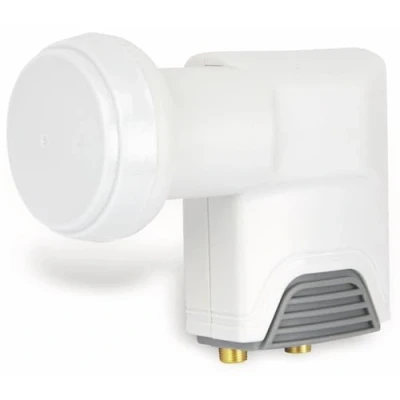 Obrázek Goobay 67272 univerzální Quad LNB digitální satelitní příjem 4 účastníci přímé televize UHD 8K F zdířka ochrana proti počasí SAT DVB S2 bílá