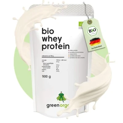 Obrázek bio PREMIUM WHEY PROTEIN z syrovátky, 100% proteinový prášek, superpotravin, chov pastvin, neutrální, bez sladidel, 900 g