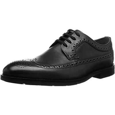 Obrázek Clarks Pánské Ronnie Limit Brogues, Černá Black Leather