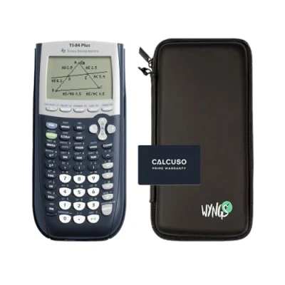 Obrázek CALCUSO úsporný balík: TI 84 Plus grafická kalkulačka + WYNGS ochranné pouzdro černé rozšířená záruka od