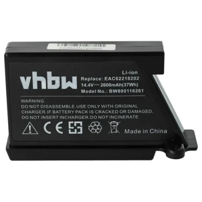 Obrázek vhbw Baterie kompatibilní s LG HomBot VR6171LVM, VR6260, VR62601LV, VR62601LVM, VR6260LV Home Cleaner Domácí robot černá (2600 mAh, 14,4 V, Li Ion)