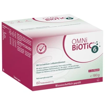 Obrázek OMNi BiOTiC 6 sáček 60 porcí (180 g) kmenů bakterií miliard v denní dávce prášek s inulinem veganské bez lepku laktózy pro každodenní použití