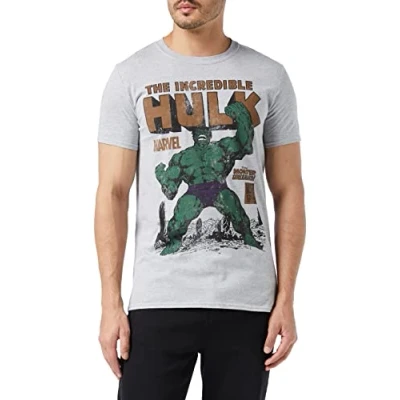 Obrázek Marvel Herren Hulk Rage T Shirt, Blau (Navy Navy), XX Large