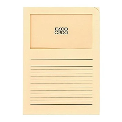 Obrázek Elco Ordo Classico papírové organizační složky 220 x 310 mm 120 g/m² s potiskem a okénkem 180 100 karton à kusů krémové barvy