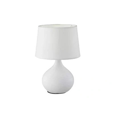 Obrázek Reality Leuchten R50371001 Martin, stolní lampa, keramika, E14, bílá, 20 x 29 cm
