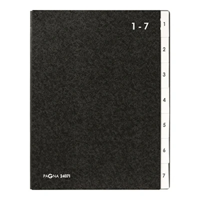 Obrázek Pagna Pultorový pořadač Classic (karton, 7 přihrádek, 1 7) černá, A Z