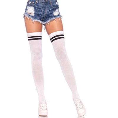 Obrázek Leg Avenue 6919 Ribbed atletic thigh highs, jednotná velikost, fialová