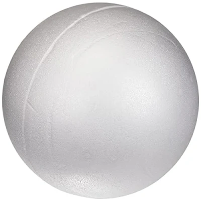 Obrázek Rayher 3306200 polystyrenová koule, bílá, dělitelná, 2 polomisky, Ø 25 cm, pro ruční práce, lepení, zdobení a malování