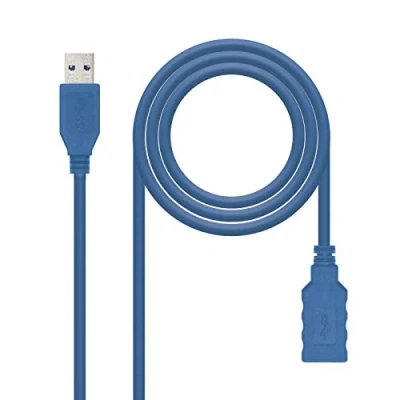 Obrázek Nanocable 10.01.0901 BL USB 3.0 Verlängerungskabel, Typ A/M A/H, männlich weiblich, blau, 1.0 mts