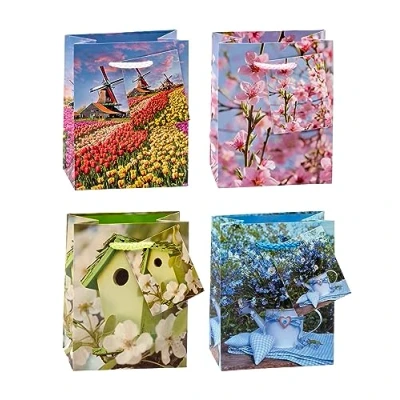 Obrázek TSI Dárkové sáčky FRÜHLING, balení 12 kusů, velikost: Malé (VxŠxH14 x 11 6,5 cm), č. 83020