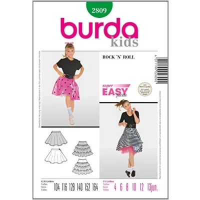 Obrázek Střihová předloha Burda 2809 vel. 104 164