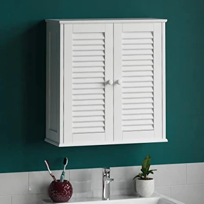 Obrázek Bath Vida Schrank, Holz, Weiß, 55.0x22.0x52.0