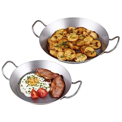 Obrázek sada železných pánví, 2dílná se 2 rukojeťmi, Ø 24 a 28 cm